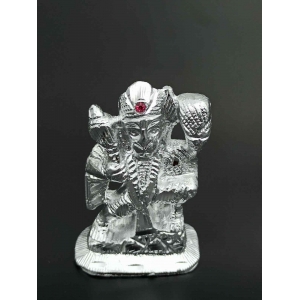 Handicraft White Metal Shree Hanuman Ji Idol 9.7 cm